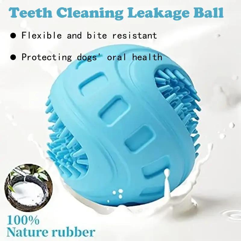 Interactive Dog Treat Ball – Durable Chew Toy with Squeaker for Small & Medium Dogs | Teeth Cleaning & Anxiety Relief.