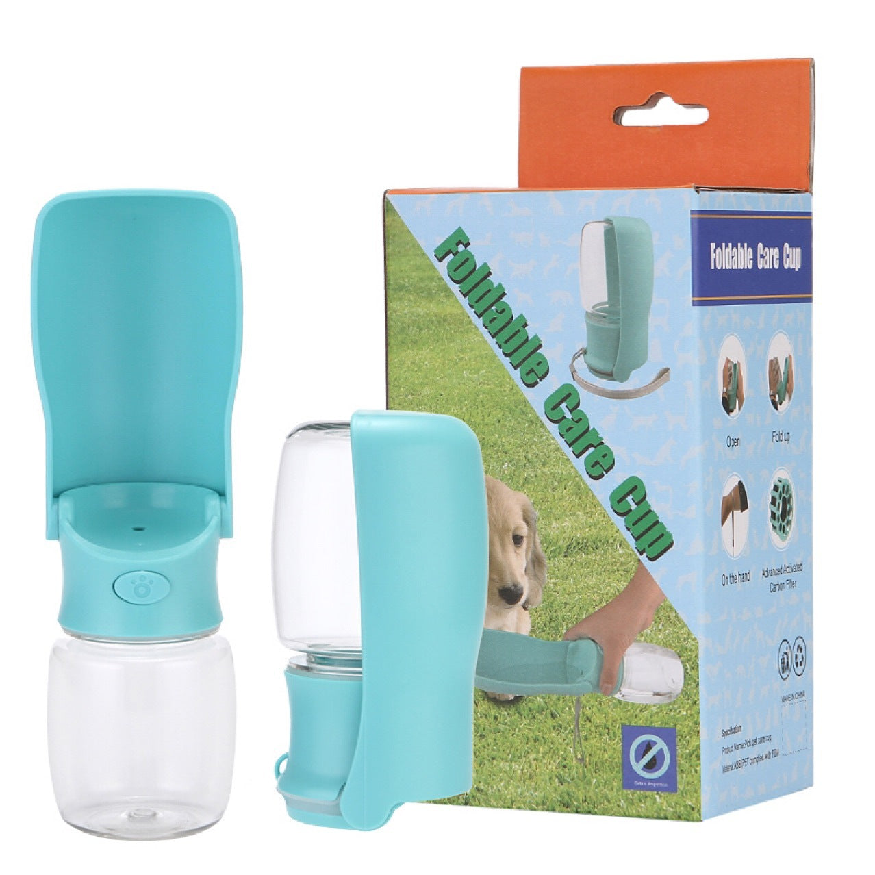 Portable Dog Water Bottle – Foldable Pet Water Dispenser for Outdoor Walks, Travel & Hiking.