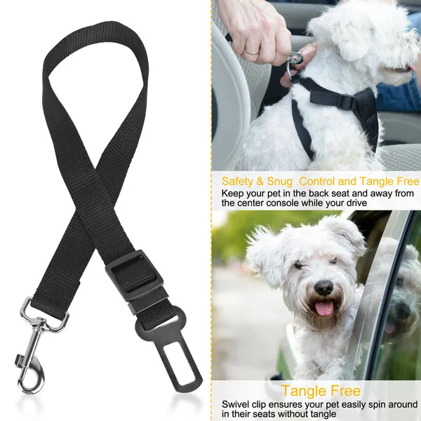 2-Pack Adjustable Dog Car Seat Belt – Safety Travel Restraint for Dogs & Pets (Universal Fit).
Keep your dog safe and secure during every car ride with our 2-Pack Adjustable Dog Car Seat Belt.