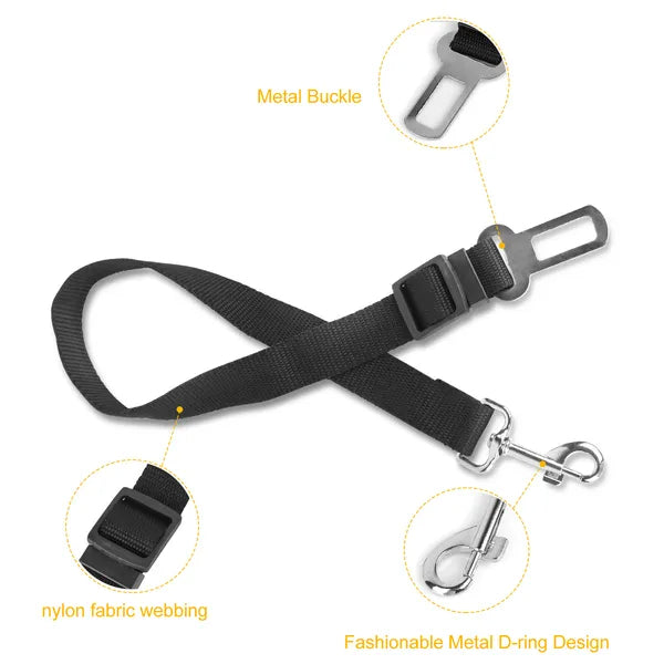 2-Pack Adjustable Dog Car Seat Belt – Safety Travel Restraint for Dogs & Pets (Universal Fit).
Keep your dog safe and secure during every car ride with our 2-Pack Adjustable Dog Car Seat Belt.
