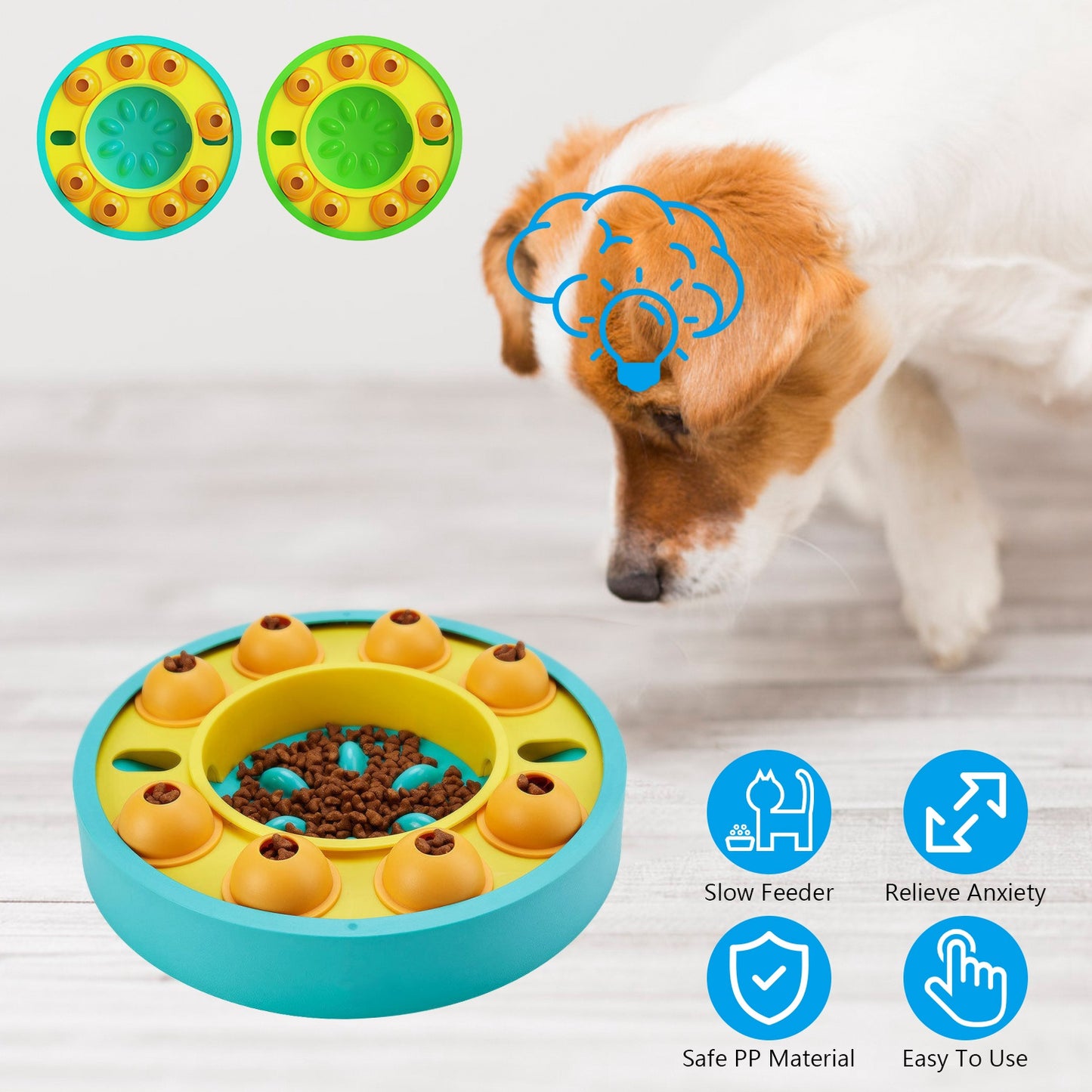 Slow Feeder Dog Bowl – Anti-Choke Puzzle Food Dish for Fast Eaters (Non-Slip & Easy-Clean).
A smart puzzle-style bowl that slows down fast eaters for safer, healthier mealtime.