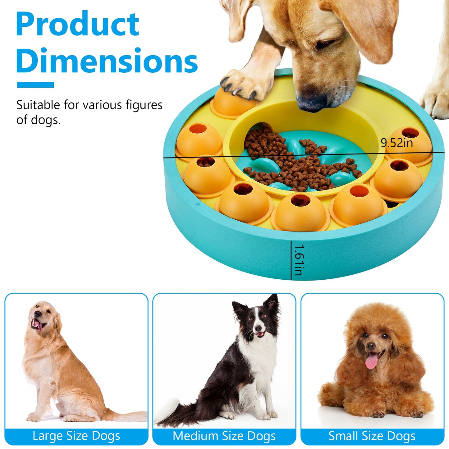 Slow Feeder Dog Bowl – Anti-Choke Puzzle Food Dish for Fast Eaters (Non-Slip & Easy-Clean).
A smart puzzle-style bowl that slows down fast eaters for safer, healthier mealtime.